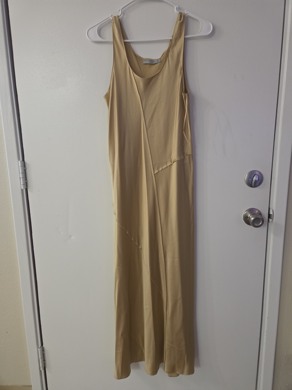 NWT Vince Gold Silk Maxi Dress